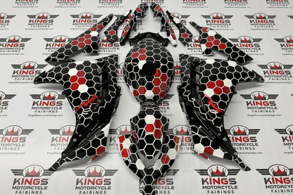 Kawasaki Ninja 300 Fairings (2013-2024) Black, Red, White, Honeycomb from KingsMotorcycleFairings.com