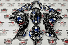 Kawasaki Ninja 300 Fairings (2013-2024) Black, White, Blue, Red Honeycomb from KingsMotorcycleFairings.com