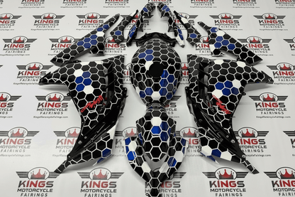 Kawasaki Ninja 300 Fairings (2013-2024) Black, White, Blue, Red Honeycomb from KingsMotorcycleFairings.com