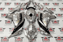 Kawasaki Ninja 300 Fairings (2013-2024) Silver, White, Gray, Gold Honeycomb from KingsMotorcycleFairings.com