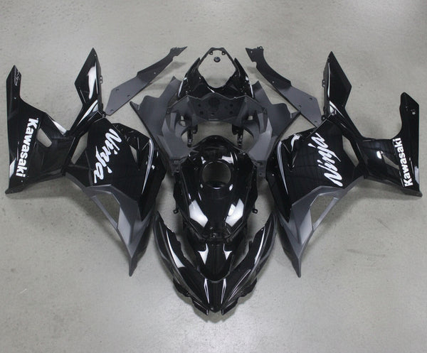 Kawasaki Ninja 400 Fairing set (2018-2023) Black, White Gloss at KingsMotorcycleFairings.com