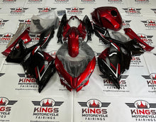 Kawasaki Ninja 400 Fairings (2018-2023) Black, Candy Red from KingsMotorcycleFairings.com