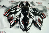 Kawasaki Ninja 400 Fairings (2018-2023) Black, White, Red Shark at KingsMotorcycleFairings.com