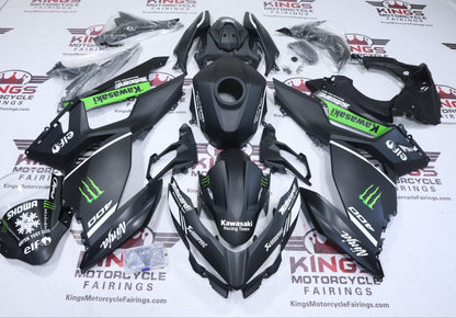 Kawasaki Ninja 400 Fairings (2018-2023) Matte Black, White, Green, Elf at KingsMotorcycleFairings.com