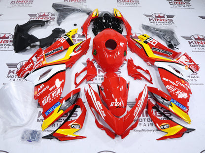 Kawasaki Ninja 400 Fairings (2018-2023) Red, Yellow Eva from KingsMotorcycleFairings.com