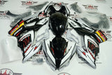 Kawasaki Ninja 400 Fairings (2018-2023) Silver, Black, White, Red Shark from KingsMotorcycleFairings.com