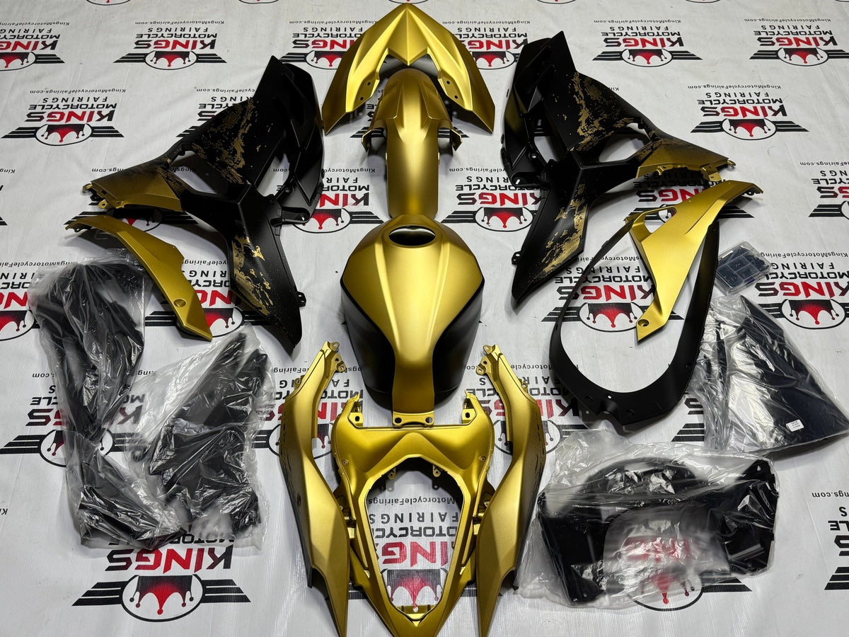 Kawasaki Ninja 500 Fairing Set (2024-2025) Gold, Matte Black at KingsMotorcycleFairings.com