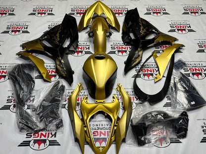 Kawasaki Ninja 500 Fairing Set (2024-2025) Gold, Matte Black at KingsMotorcycleFairings.com