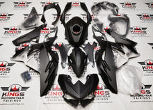 Kawasaki Ninja 500 Fairing Set (2024-2025) Matte Black, White Splash from KingsMotorcycleFairings.com