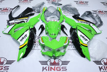 Kawasaki Ninja 500 Fairings (2024-2025) Green, Black, White, Yellow Stripe at KingsMotorcycleFairings.com