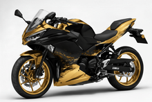 Kawasaki Ninja 500 Full Fairing Set (2024-2025) Gold, Matte Black Spray at KingsMotorcycleFairings.com