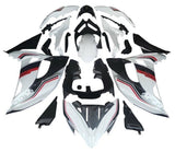 Kawasaki Ninja 650R Fairing Kit (2017-2019) White, Black, Red Stripe at KingsMotorcycleFairings.com
