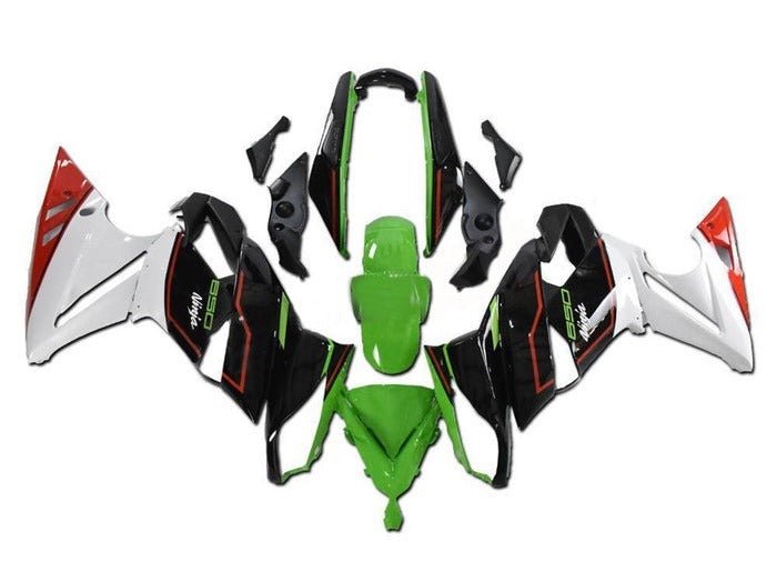 Kawasaki Ninja 650 Fairing Kit (2009-2011) Black, Green, White, Red at KingsMotorcycleFairings.com