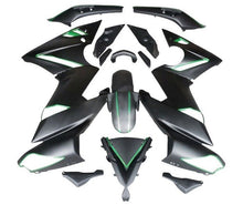 Kawasaki Ninja 650 Fairing Kit (2009-2011) Matte Black, Green Stripe at KingsMotorcycleFairings.com