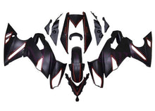 Kawasaki Ninja 650 Fairing Kit (2009-2011) Matte Black, Red Stripe at KingsMotorcycleFairings.com