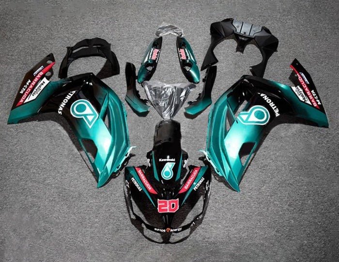 Kawasaki Ninja 650 Fairing Kit (2012-2016) Black, Blue Petronas at KingsMotorcycleFairings.com