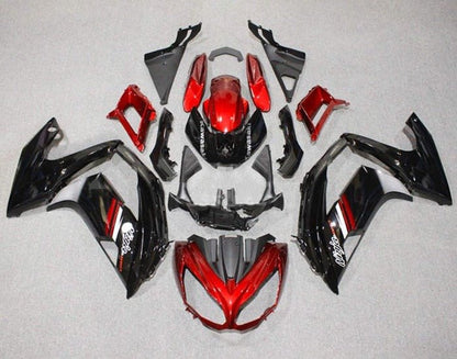 Kawasaki Ninja 650 Fairing Kit (2012-2016) Black, Dark Red at KingsMotorcycleFairings.com