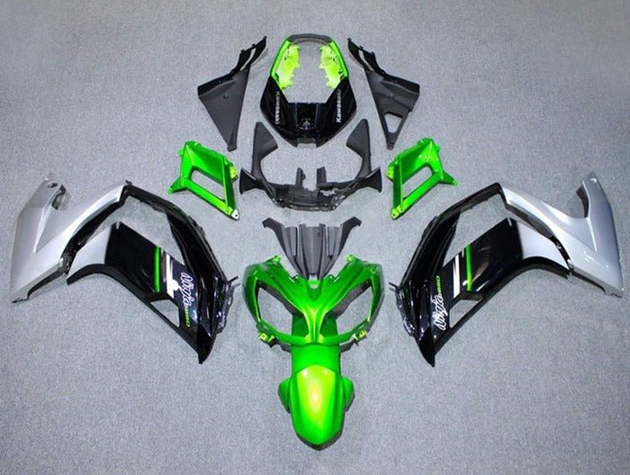 Kawasaki Ninja 650 Fairing Kit (2012-2016) Green, Black, Silver at KingsMotorcycleFairings.com 
