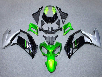 Kawasaki Ninja 650 Fairing Kit (2012-2016) Green, Black, Silver at KingsMotorcycleFairings.com 