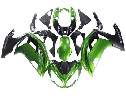 Kawasaki Ninja 650 Fairing Kit (2012-2016) Green, Matte Black at KingsMotorcycleFairings.com