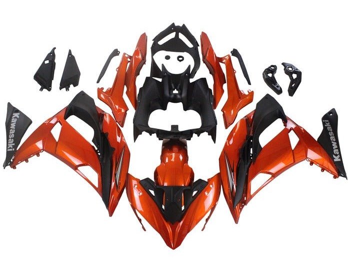 Kawasaki Ninja 650 Fairing Kit (2017-2019) Orange, Black, Gray at KingsMotorcycleFairings.com