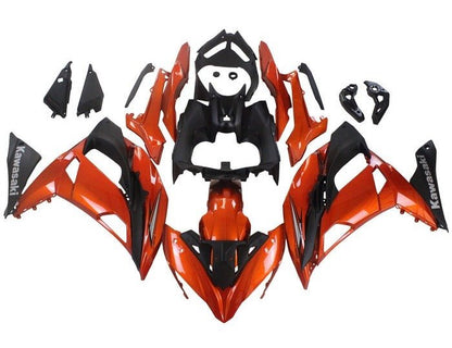 Kawasaki Ninja 650 Fairing Kit (2017-2019) Orange, Black, Gray at KingsMotorcycleFairings.com