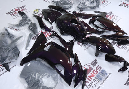 Kawasaki Ninja 650 Fairing Kit (2020-2025) Dark Purple, Orange Chameleon at KingsMotorcycleFairings.com