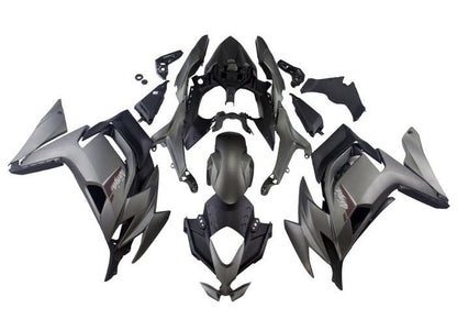 Kawasaki Ninja 650 Fairing Kit (2020-2025) Matte Gray, Matte Black at KingsMotorcycleFairings.com