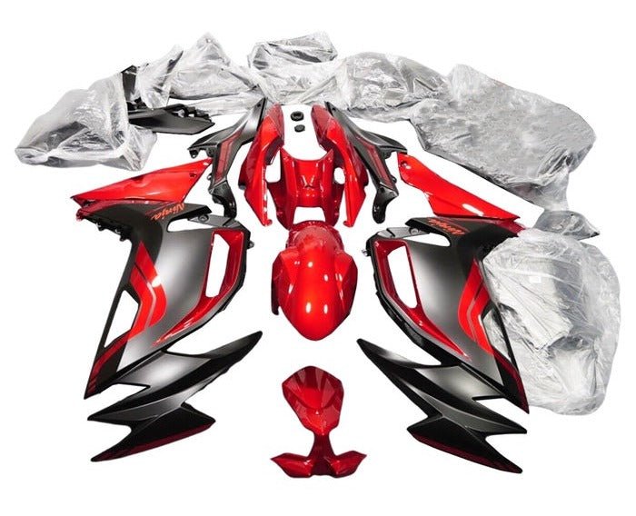 Kawasaki Ninja 650 Fairing Kit (2020-2025) Red, Matte Black at KingsMotorcycleFairings.com