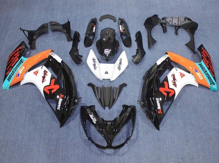 Kawasaki Ninja 650 Fairing Set (2012-2016) Black, White, Orange, Blue at KingsMotorcycleFairings.com