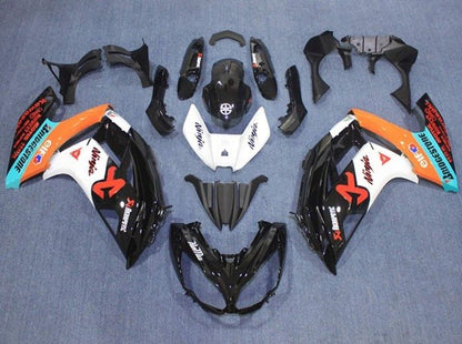 Kawasaki Ninja 650 Fairing Set (2012-2016) Black, White, Orange, Blue at KingsMotorcycleFairings.com