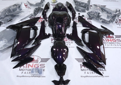 Kawasaki Ninja 650 Fairing Set (2020-2025) Dark Purple, Orange Chameleon at KingsMotorcycleFairings.com