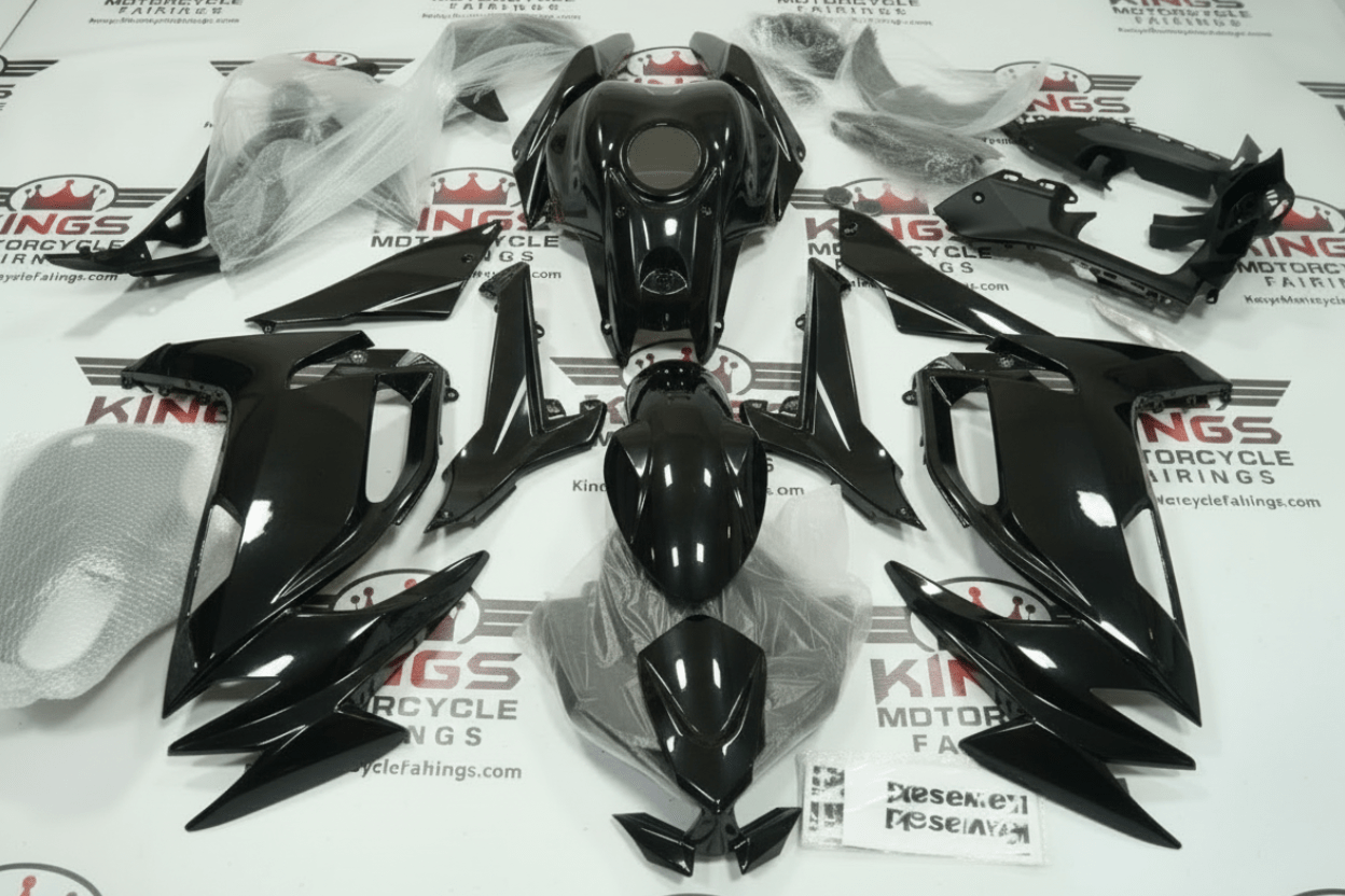 Kawasaki Ninja 650 Fairings (2020-2025) Black Gloss from KingsMotorcycleFairings.com