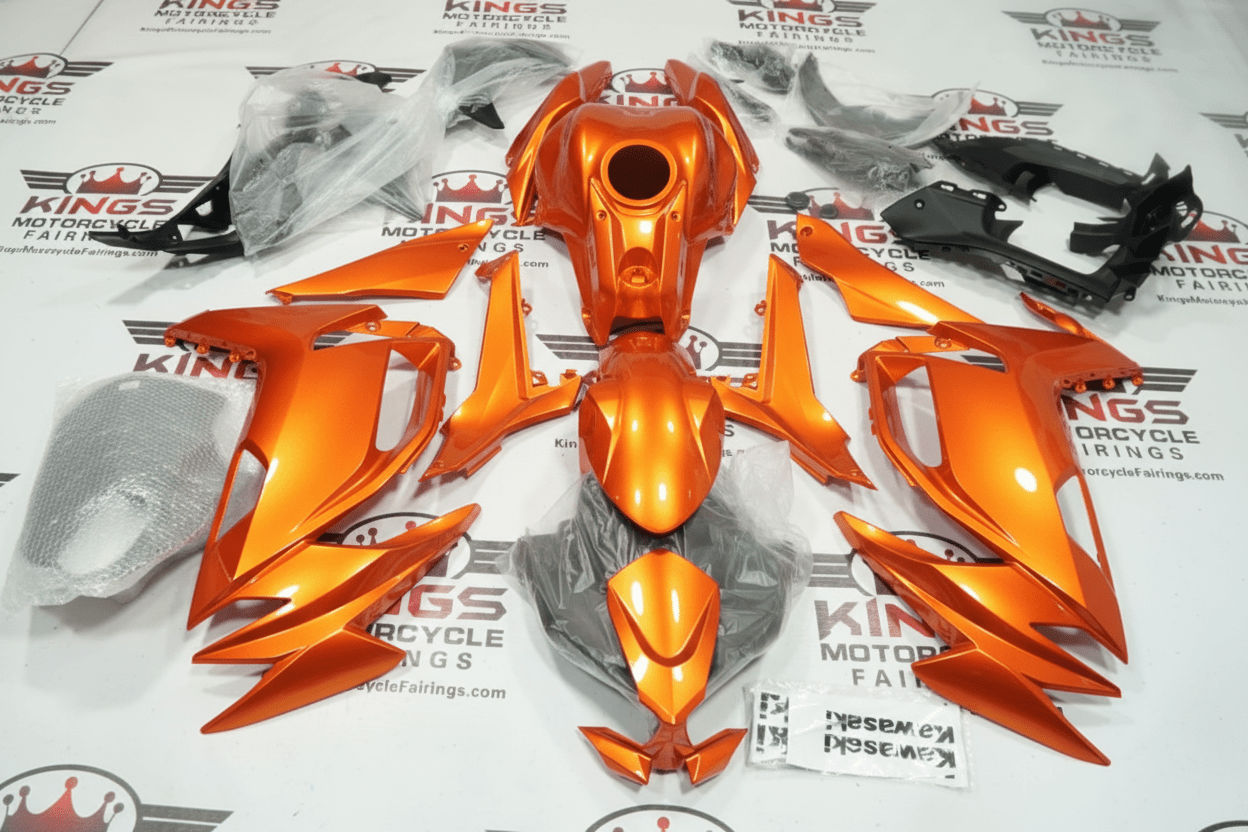 Kawasaki Ninja 650 Fairings (2020-2025) Orange from KingsMotorcycleFairings.com