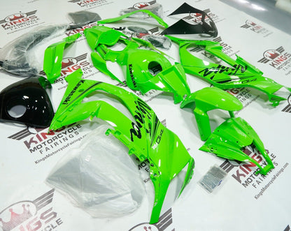 Kawasaki Ninja ZX-10R Fairings (2011-2015) Green Ninja, Black at KingsMotorcycleFairings.com