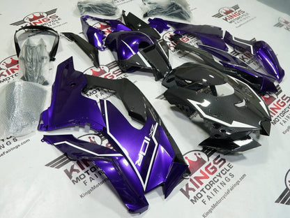 Kawasaki Ninja ZX-10R Fairings (2021-2025) Purple, Faux Carbon Fiber, White at KingsMotorcycleFairings.com