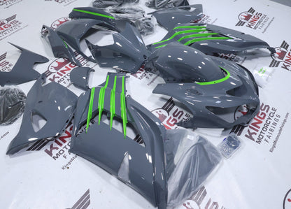 Kawasaki Ninja ZX-14R Fairings (2012-2024) Gray Nardo, Green at KingsMotorcycleFairings.com