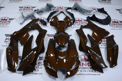 Kawasaki Ninja ZX10RR Fairings (2021-2025) Brown, White, Green from KingsMotorcycleFairings.com