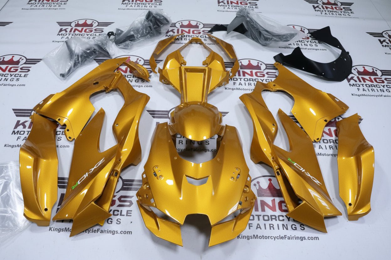 Kawasaki Ninja ZX10RR Fairings (2021-2025) Gold from KingsMotorcycleFairings.com