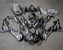 Kawasaki Ninja ZX10RR Fairings (2021-2025) Matte Black, White Stripe, Monster at KingsMotorcycleFairings.com