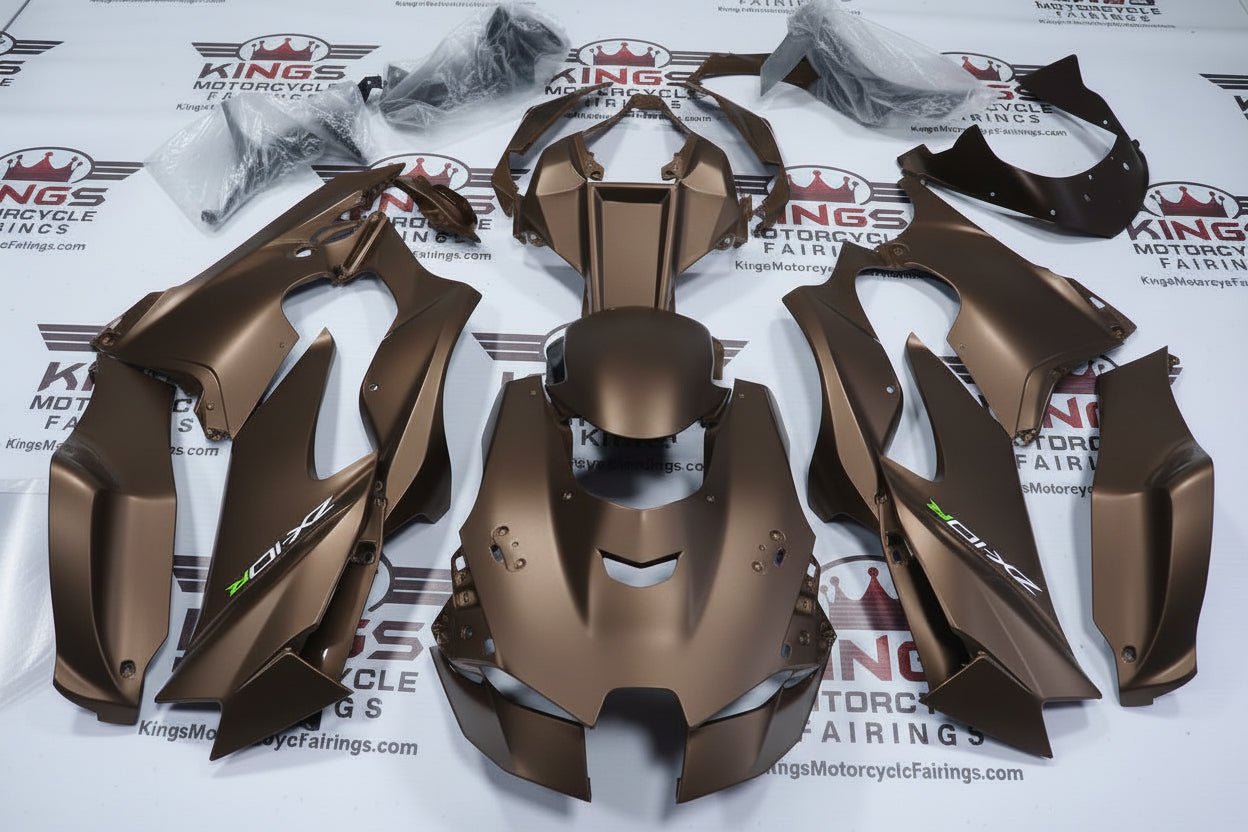 Kawasaki Ninja ZX10RR Fairings (2021-2025) Matte Brown from KingsMotorcycleFairings.com