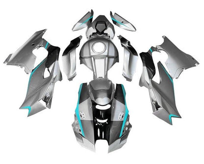 Kawasaki Ninja ZX10RR Fairings (2021-2025) Silver, Gray, Black, Blue at KingsMotorcycleFairings.com