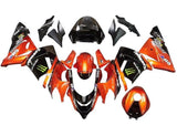 Kawasaki Ninja ZX10R Fairing Kit (2004-2005) Orange, Black Monster at KingsMotorcycleFairings.com