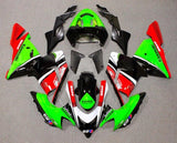 Kawasaki Ninja ZX10R Fairings (2004-2005) Green, Black, Red, White Elf at KingsMotorcycleFairings.com