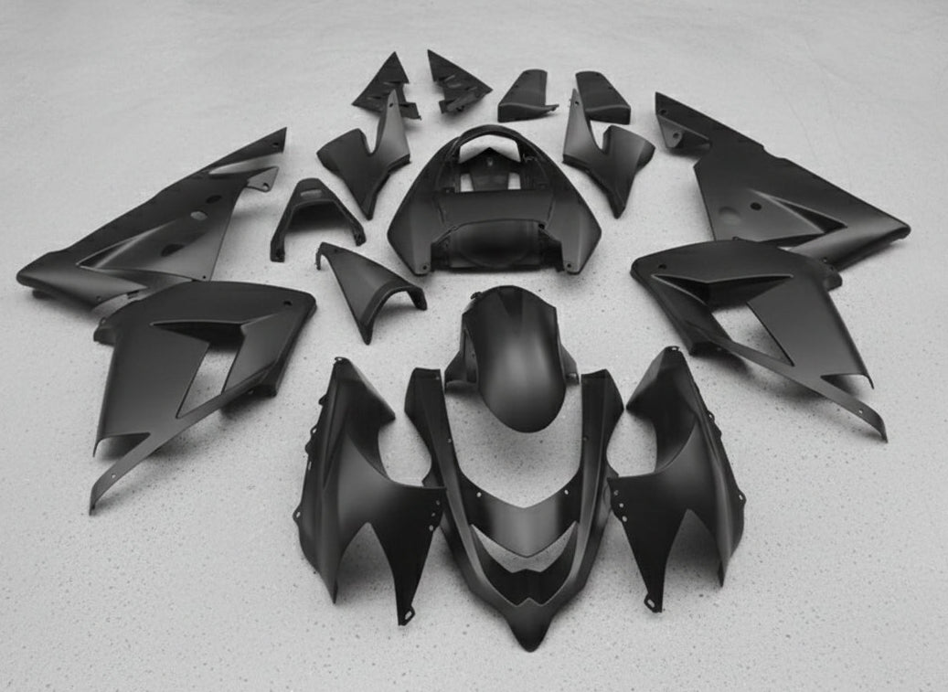 Kawasaki Ninja ZX10R Fairings (2004-2005) Matte Black at KingsMotorcycleFairings.com