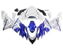 Kawasaki Ninja ZX10R Fairings (2004-2005) White, Blue DC at KingsMotorcycleFairings.com