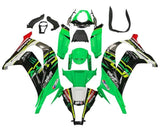 Kawasaki Ninja ZX10R Fairings (2011-2015) Green, Yellow, Stripe at KingsMotorcycleFairings.com