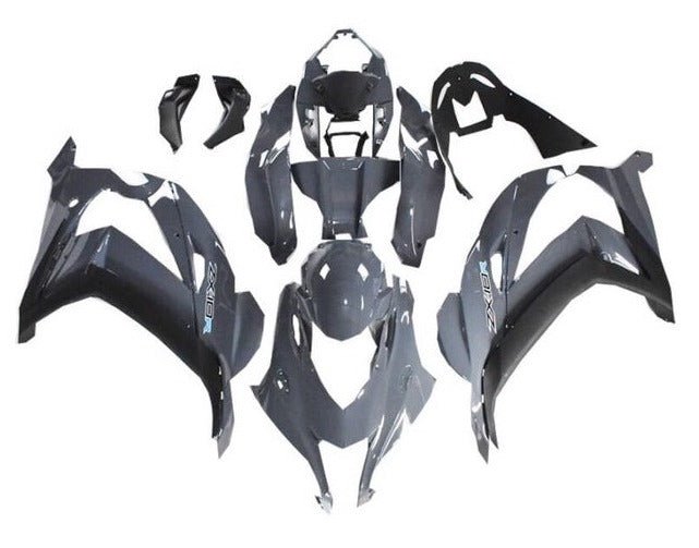 Kawasaki Ninja ZX10R Fairings (2016-2020) Gray, Black, Blue at KingsMotorcycleFairings.com