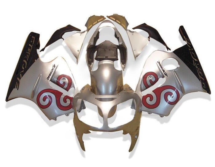 Kawasaki Ninja ZX12R Fairings (2000-2001) Silver, Red at KingsMotorcycleFairings.com