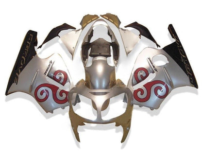 Kawasaki Ninja ZX12R Fairings (2002-2006) Silver, Red at KingsMotorcycleFairings.com